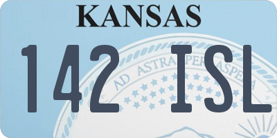KS license plate 142ISL