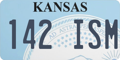 KS license plate 142ISM