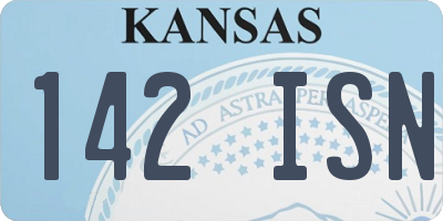 KS license plate 142ISN
