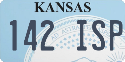 KS license plate 142ISP