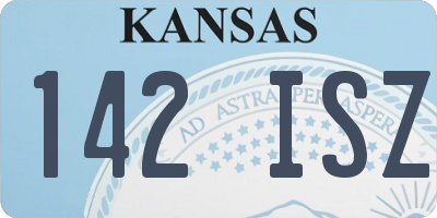 KS license plate 142ISZ