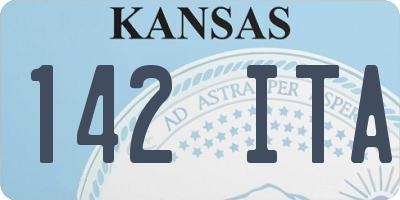KS license plate 142ITA