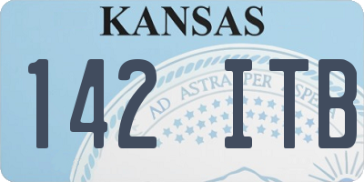 KS license plate 142ITB