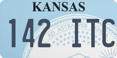 KS license plate 142ITC