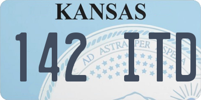 KS license plate 142ITD