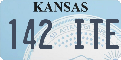 KS license plate 142ITE