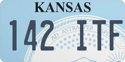 KS license plate 142ITF
