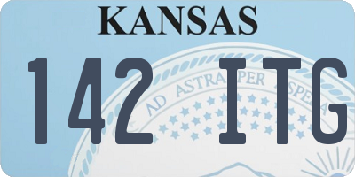 KS license plate 142ITG