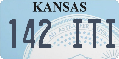 KS license plate 142ITI