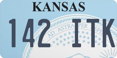 KS license plate 142ITK
