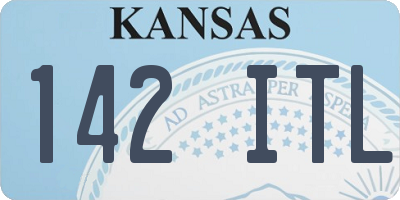 KS license plate 142ITL