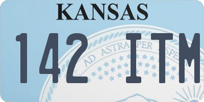 KS license plate 142ITM