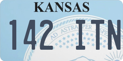 KS license plate 142ITN