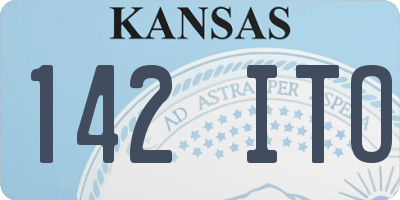 KS license plate 142ITO