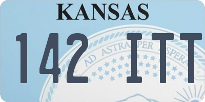 KS license plate 142ITT