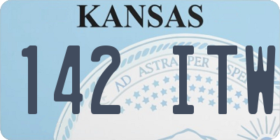 KS license plate 142ITW