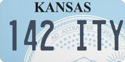 KS license plate 142ITY