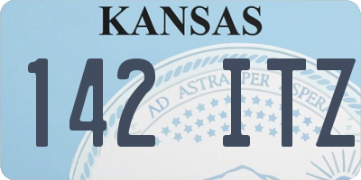 KS license plate 142ITZ
