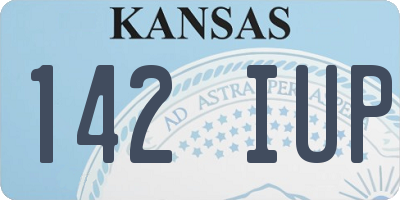 KS license plate 142IUP