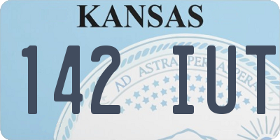 KS license plate 142IUT