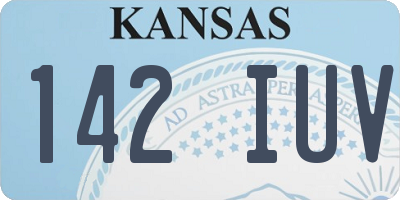 KS license plate 142IUV