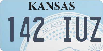 KS license plate 142IUZ