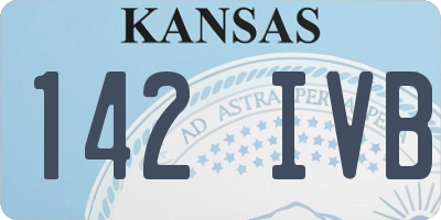 KS license plate 142IVB