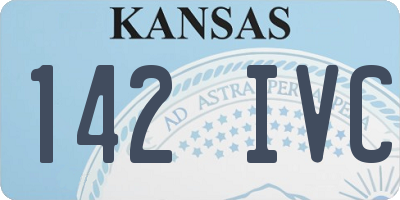 KS license plate 142IVC