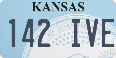 KS license plate 142IVE