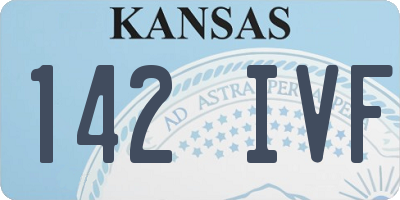 KS license plate 142IVF