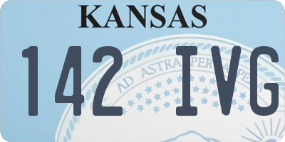 KS license plate 142IVG