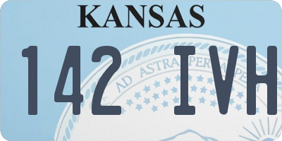 KS license plate 142IVH