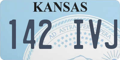 KS license plate 142IVJ