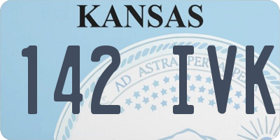 KS license plate 142IVK