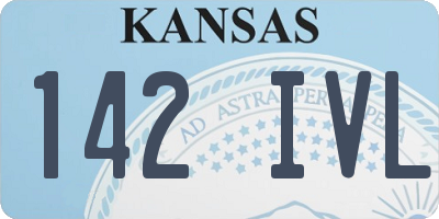 KS license plate 142IVL