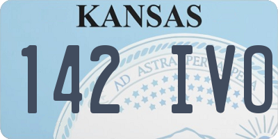 KS license plate 142IVO