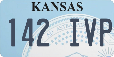 KS license plate 142IVP