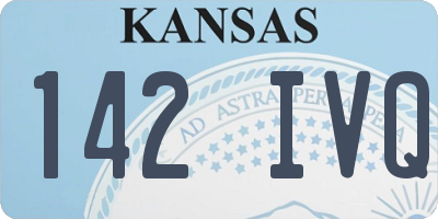 KS license plate 142IVQ