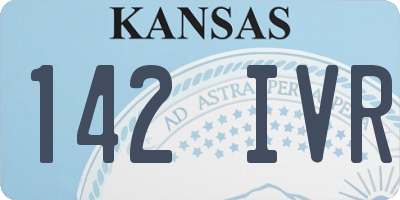 KS license plate 142IVR