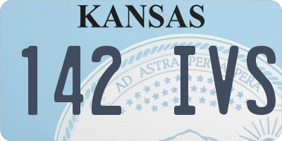 KS license plate 142IVS