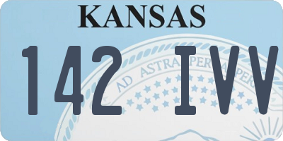 KS license plate 142IVV