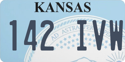 KS license plate 142IVW