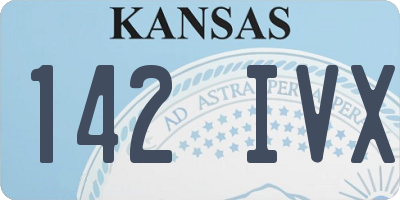 KS license plate 142IVX