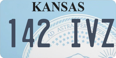 KS license plate 142IVZ