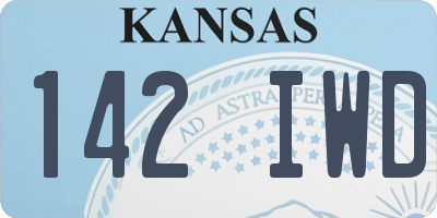 KS license plate 142IWD