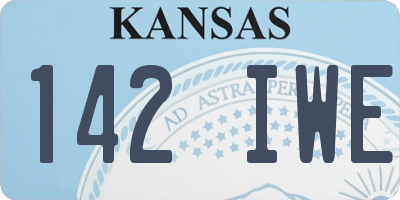 KS license plate 142IWE