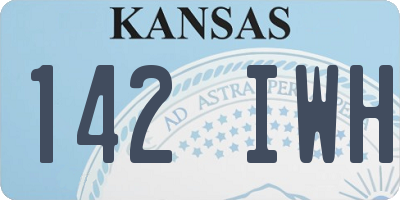 KS license plate 142IWH