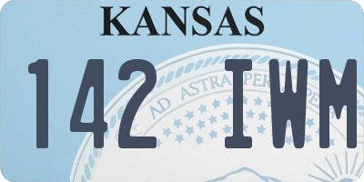 KS license plate 142IWM