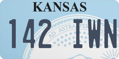 KS license plate 142IWN