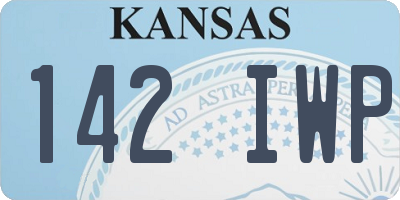 KS license plate 142IWP